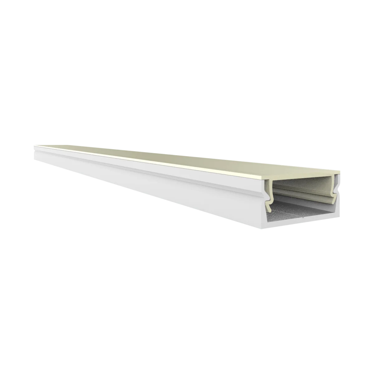 7640273920464 - Ultraflaches LED Alu Aufbauprofil 2m EXO-NLN1_14 (14 mm) –| Aluminiumprofil für LED-Strips